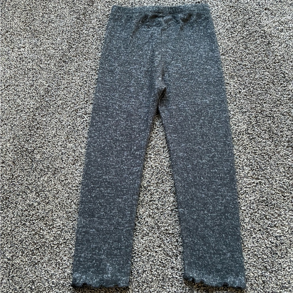 FINAL SALE 3/31/26 Okie Dokie Toddler Girl Gray Marl Ruffle Hem Leggings,Size 3T - Picture 4 of 7